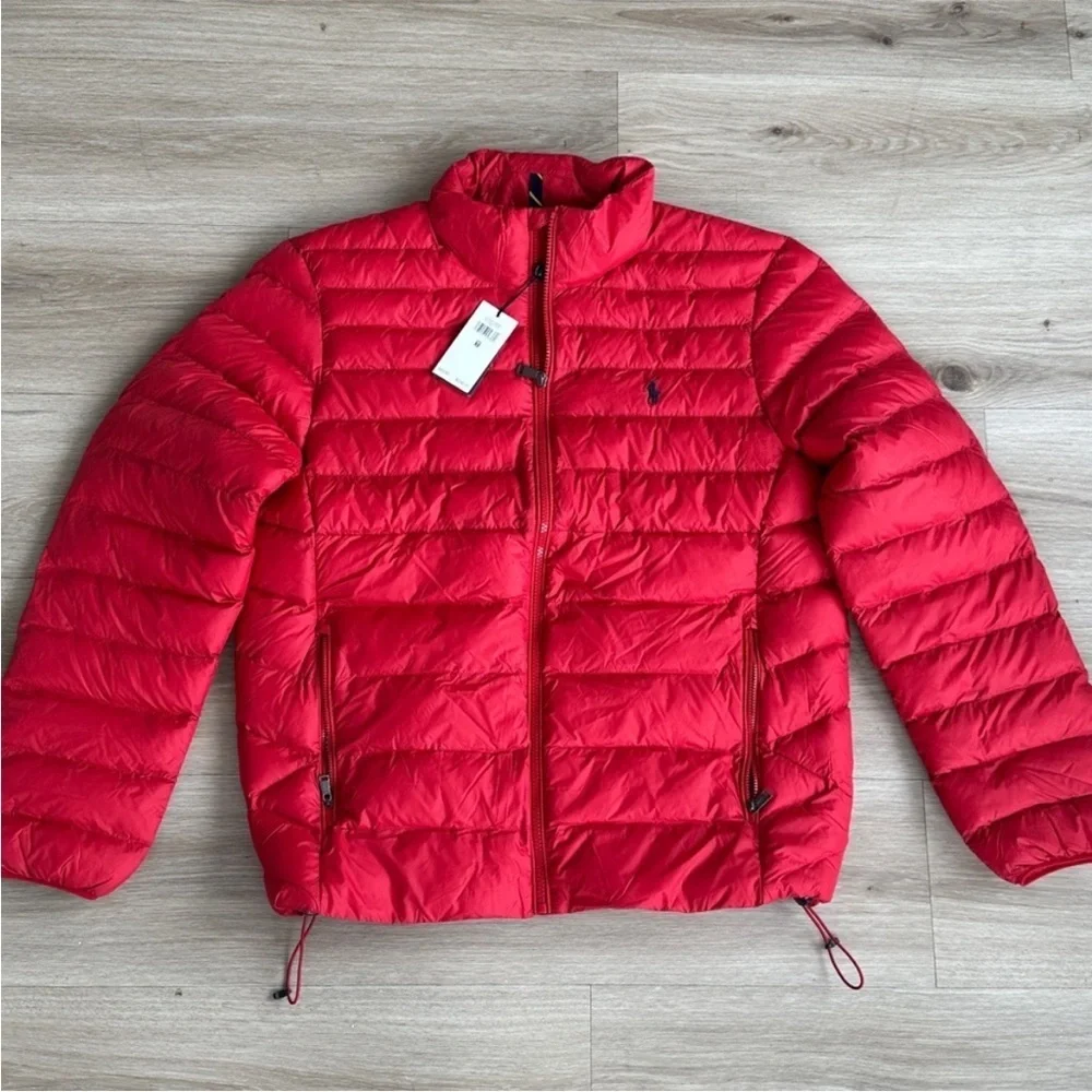 Polo Ralph Lauren Classic  Red Performance Puffer Jacket NWT Sizes Med/Lg
